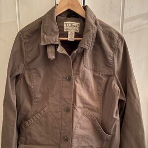 L.L. Bean Women's Vintage Field Barn Jacket #504100 Flannel-Lined Large Petite